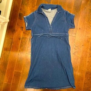 Denim maternity dress